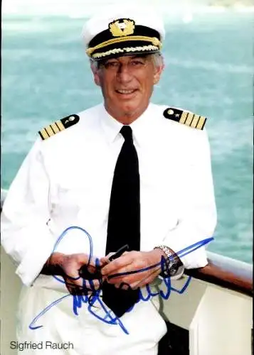 Ak Schauspieler und Sänger Siegfried Rauch, Portrait als Kapitän, Autogramm