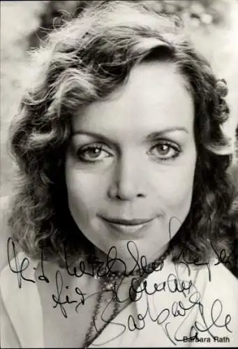 Ak Schauspielerin Barbara Rath, Portrait, Autogramm
