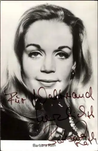 Ak Schauspielerin Barbara Rath, Portrait, Autogramm