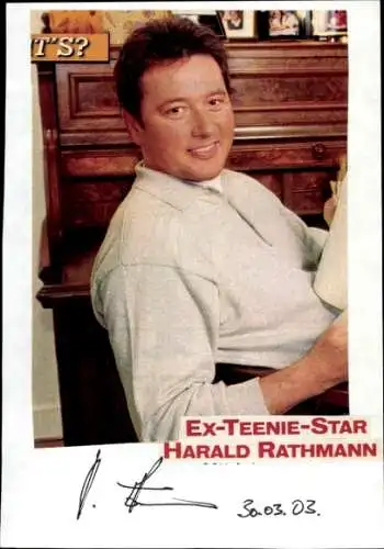 Ak Schauspieler Harald Rathmann, Portrait, Autogramm