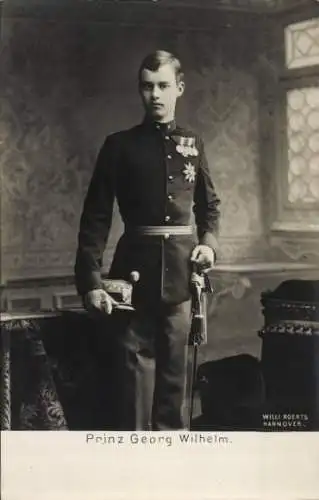 Ak Prinz Georg Wilhelm von Hannover, Portrait in Uniform