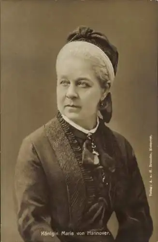 Ak Königin Marie von Hannover, Portrait