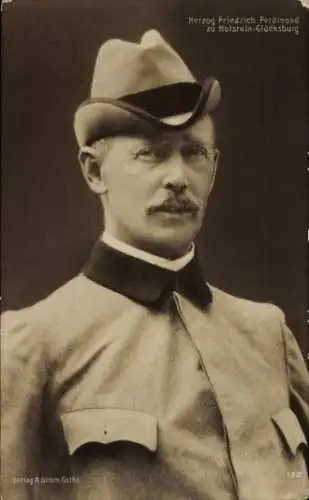 Ak Herzog Friedrich Ferdinand zu Holstein-Glücksburg, Portrait