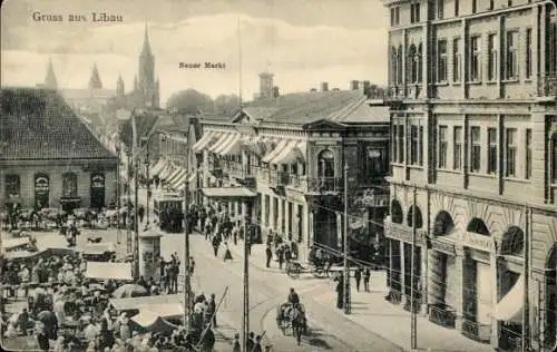 Ak Liepaja Libau Lettland, Neuer Markt