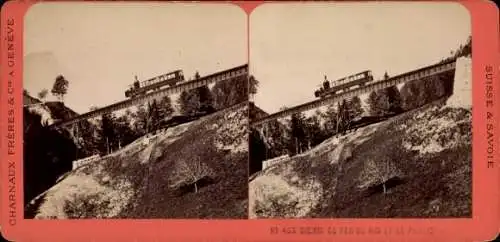 Stereo Foto Vitznau Kanton Luzern, Rigibahn, Pilatus, Zahnradbahn