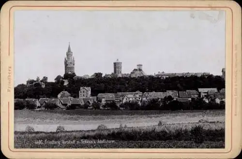 Kabinett Foto Friedberg in Hessen, Vorstadt, Schloss, Adolfsturm