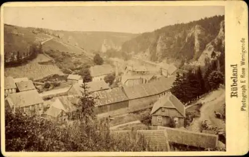 Kabinett Foto Rübeland Oberharz am Brocken, Totalansicht