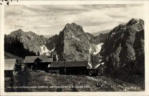 Ak Ebbs in Tirol, Vorderkaiserfeldenhütte, Totenkirchl