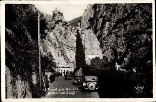 Ak Ventimiglia Liguria, Ponte san Luigi, Frontiera Italiana