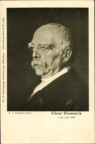 Künstler Ak Lenbach, F. v., Fürst Bismarck, Porträt