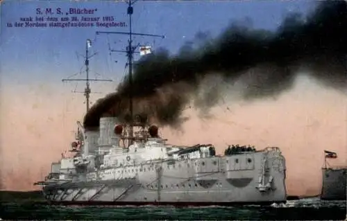 Ak Deutsches Kriegsschiff, SMS Blücher, Kaiserliche Marine