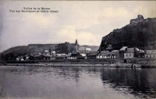 Ak Bouvignes sur Meuse Wallonien Namur, Gesamtansicht, Creve-Coeur