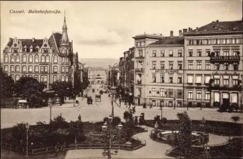 Ak Kassel in Hessen, Bahnhofstraße, Hotel du Nord