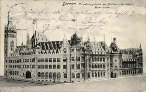 Ak Hansestadt Bremen, Verwaltungsgebäude des Norddeutschen Lloyd, Papenstraße