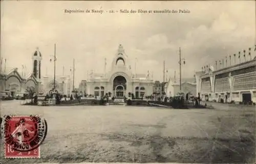 Ak Nancy Meurthe et Moselle, Salle des Fetes et ensemble des Palais