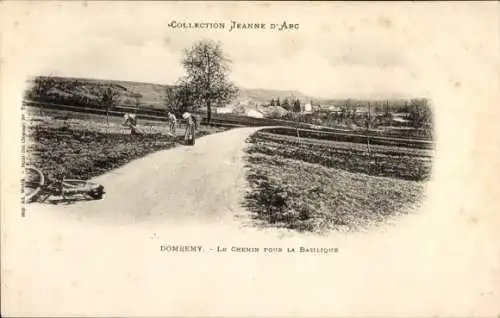 Ak Domrémy la Pucelle Lothringen Vosges, Der Weg zur Basilika