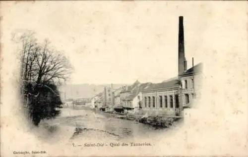 Ak Saint Dié des Vosges, Quai des Tanneries