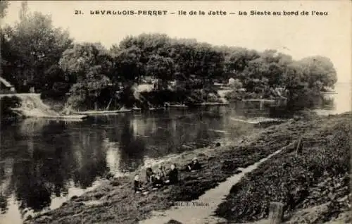 Ak Levallois Perret Hauts de Seine,Ile de la Jette