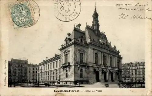 Ak Levallois Perret Hauts de Seine, Hôtel de Ville