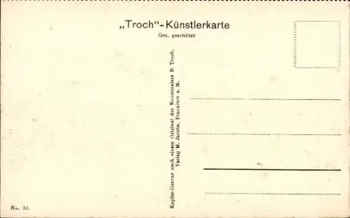 Künstler Ak Frankfurt am Main, Hauptwache, Zeil