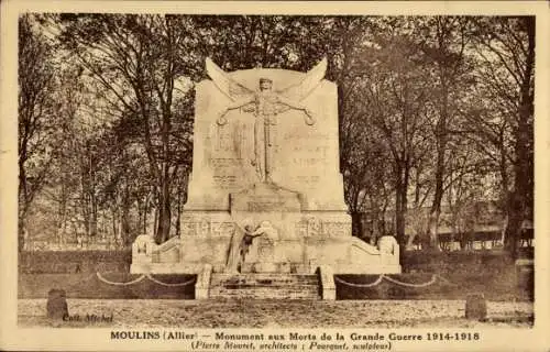 Ak Moulins Allier, Kriegerdenkmal 1914-1918