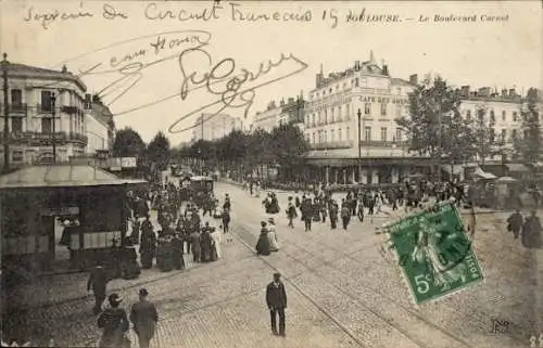 Ak Toulouse Haute Garonne, Boulevard Carnot