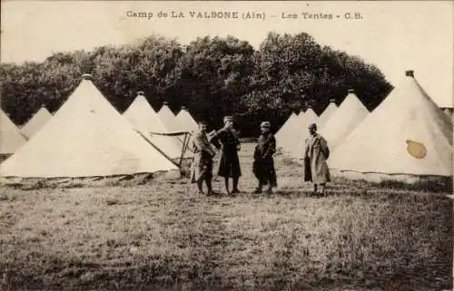 Ak La Valbonne Ain, Camp, Les Tentes