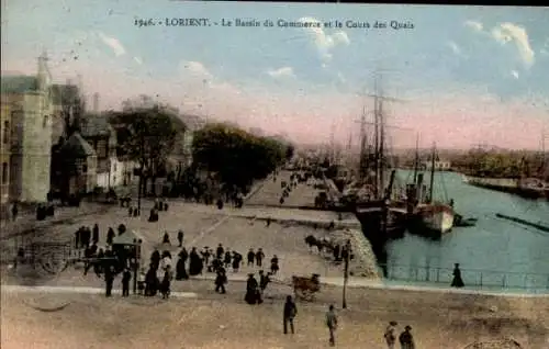 Ak Lorient Morbihan, La Bassin du Commerce, Cours des Quais