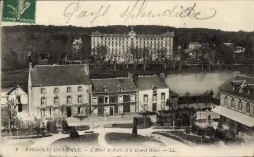 Ak Bagnoles de l'Orne Orne, Hotel de Paris, Grand Hotel