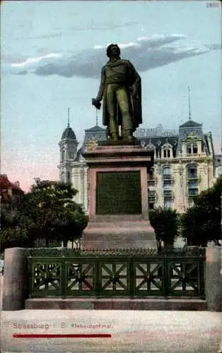 Ak Strasbourg Straßburg Elsass Bas Rhin, Kleberdenkmal