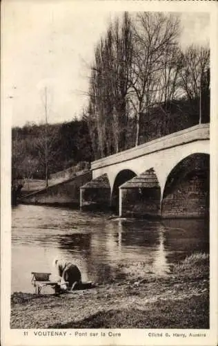 Ak Voutenay sur Cure Yonne, Pont sur la Cure