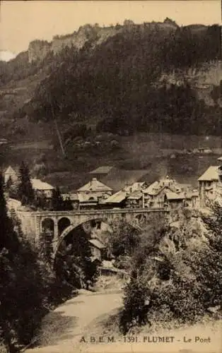 Ak Flumet Savoie, Brücke