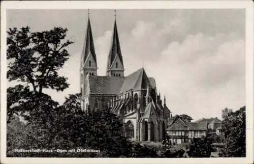 Ak Halberstadt am Harz, Dom, Gleimhaus