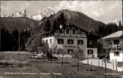 Ak Berchtesgaden in Oberbayern, Café Pension Waldstein