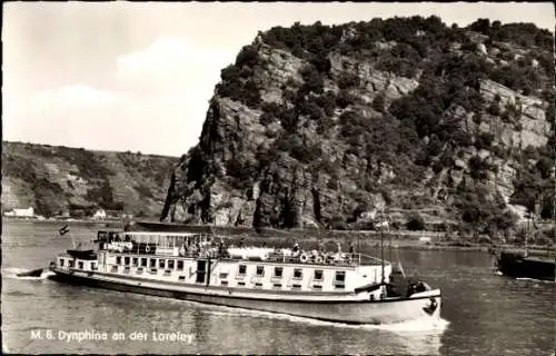 Ak Sankt Goarshausen am Rhein, Loreley, M.S. Dynphina