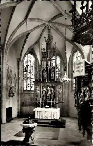 Ak Poppenreuth Fürth in Mittelfranken, ev.-luth. Kirche St. Peter und Paul, Innenansicht