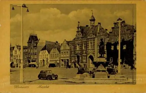 Ak Husum in Nordfriesland, Markt