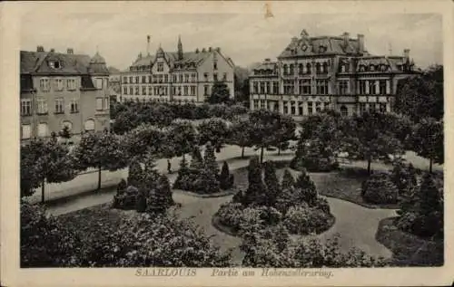 Ak Saarlouis im Saarland, Hohenzollernring, Teilansicht