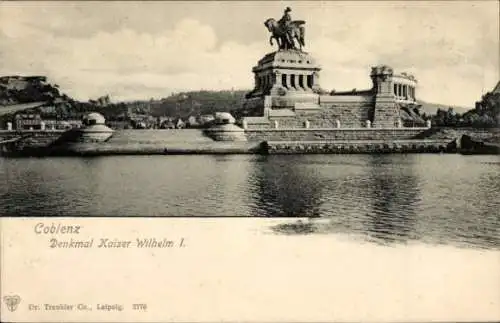 Ak Koblenz am Rhein, Denkmal Kaiser Wilhelm I.