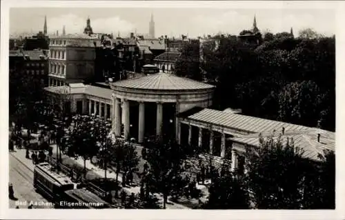 Ak Aachen, Elisenbrunnen, Straßenbahn