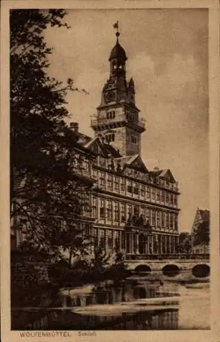 Ak Wolfenbüttel in Niedersachsen, Schloss, Wasserseite