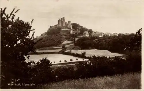 Ak Rimbach Bornhagen im Eichsfeld, Burg Hanstein, Werratal