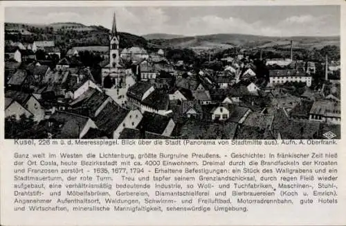 Ak Kusel in der Pfalz, Blick von Stadtmitte, Panorama