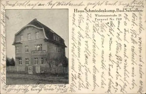 Ak Bad Salzuflen in Lippe, Haus Schmiedeskamp, Wüstenerstraße 21