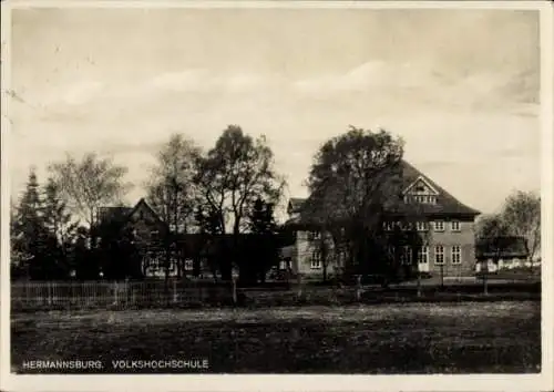 Ak Hermannsburg Südheide in der Lüneburger Heide, Volkshochschule