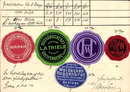 Ak Gotha in Thüringen, Otto Vötter, Gravieranstalt, Stempelfabrik, Hauptmarkt 46