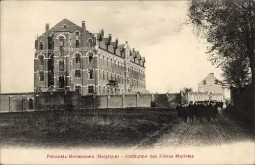 Ak Péruwelz Wallonien Hennegau, Bonsecours, Institution des Freres Maristes