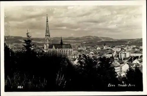 Ak Linz an der Donau Oberösterreich, Panorama, Neuer Dom