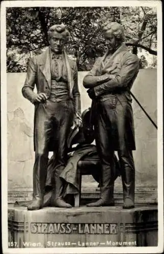 Ak Wien 1 Innere Stadt, Strauss Lanner Denkmal