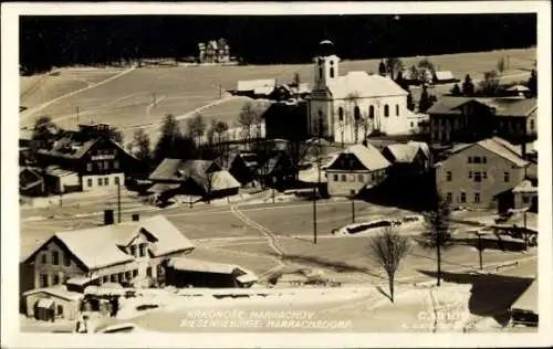 Ak Harrachov Harrachsdorf Riesengebirge Region Reichenberg, Blick auf die Kirche